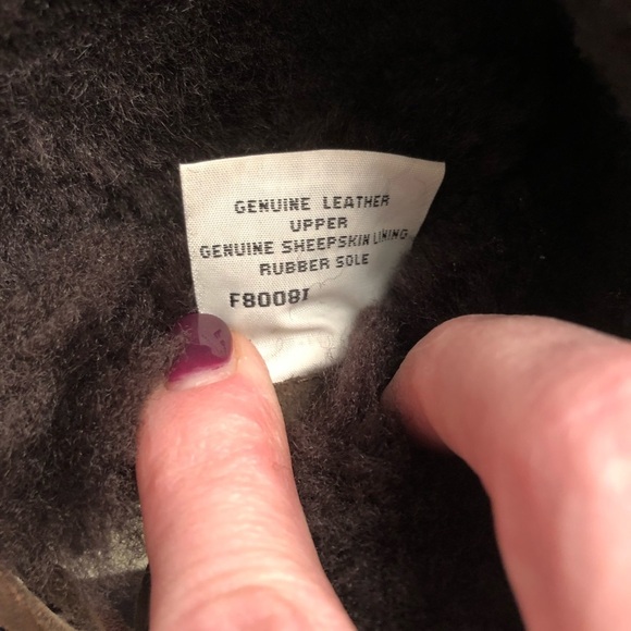 UGG F8008I chocolate suede short boots with tie back - Picture 4 of 6